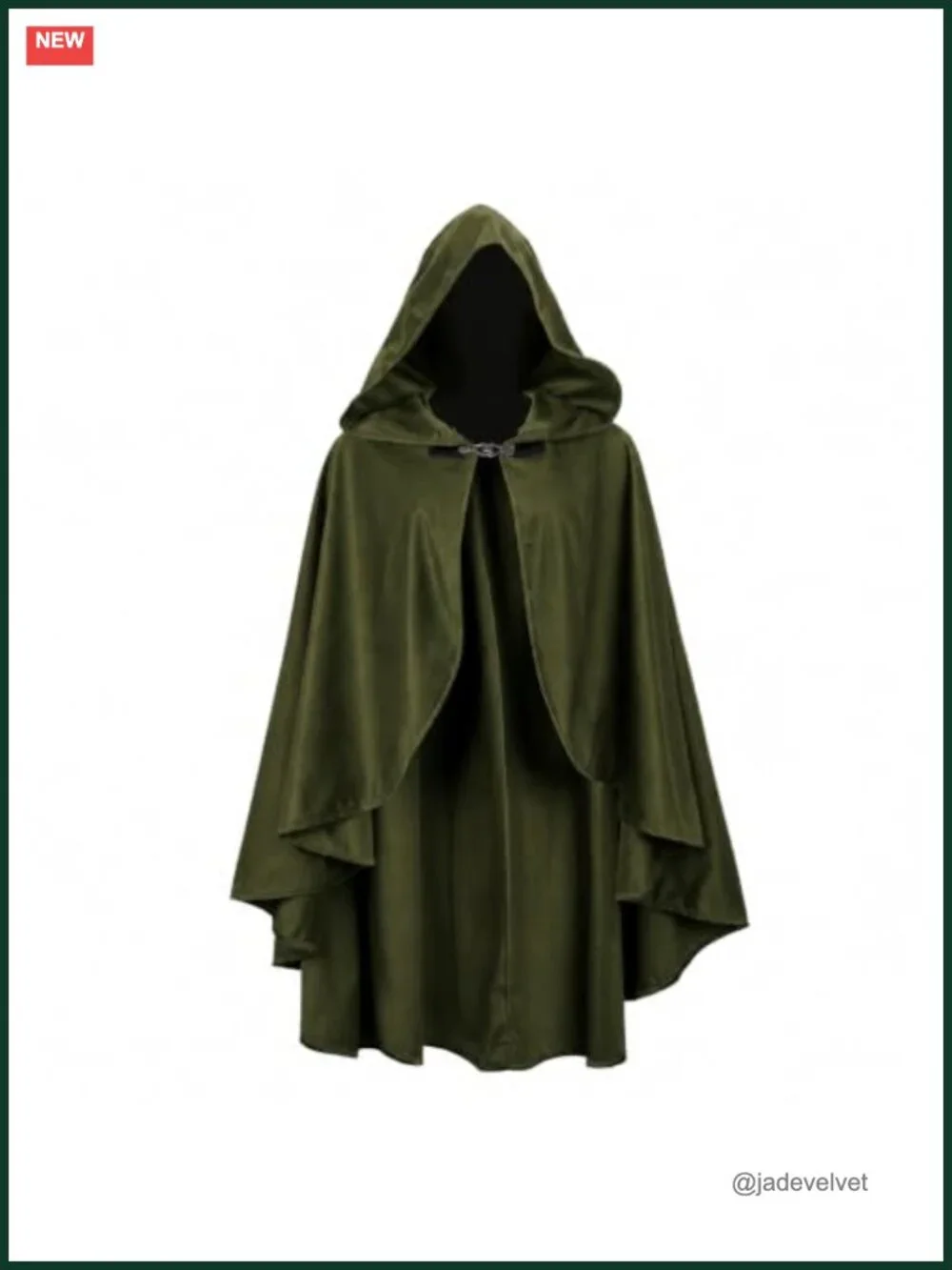 Medieval Cloak Cape Costume for Halloween Renaissance Faire, One Size
